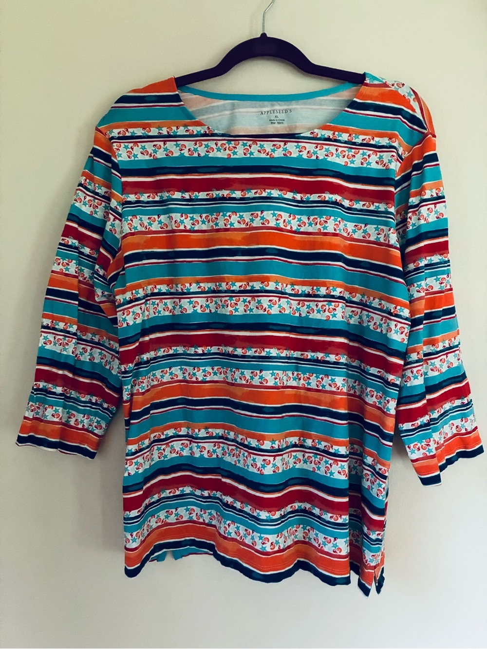 Appleseed’s 3/4 Sleeve Boatneck Top